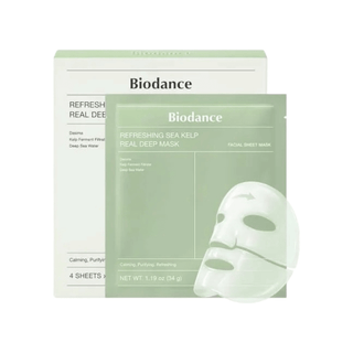 Biodance – Refreshing Sea Kelp Real Deep Mask 1 Box- 34g x 4pcs - KAMS BEAUTY