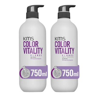 KMS Color Vitality Blonde Anti-Brass Shampoo & Conditioner- 750ml - KAMS BEAUTY