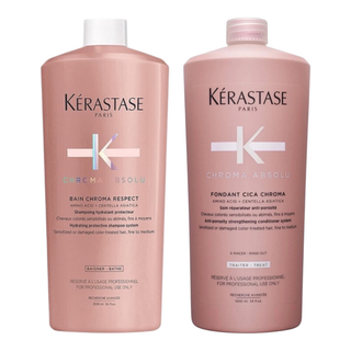Kerastase Chroma Absolu Respect Shampoo And Fondant Cica Chroma Conditioner Duo- 1000ml