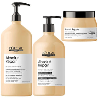 L'Oreal Professionnel Absolut Repair Shampoo(1500ml) , Conditioner(750ml) & Mask(500ml)- Trio