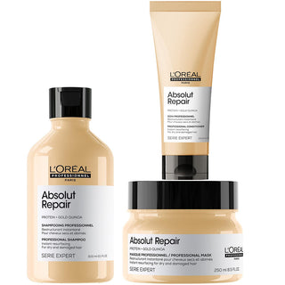 L'Oreal Professionnel Absolut Repair Shampoo(300ml) , Conditioner(200ml) & Mask(250ml)- Trio