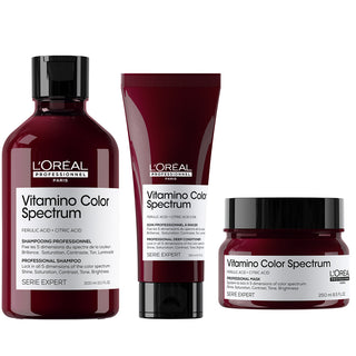 L'Oreal Professionnel Vitamino Color Spectrum Shampoo(300ml) , Conditioner(200ml) & Mask(250ml)- Trio
