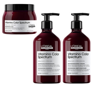 L'Oreal Professionnel Vitamino Color Spectrum Shampoo , Conditioner & Mask- 500ml Trio