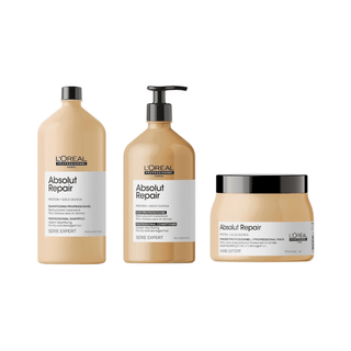 L'Oreal Professionnel Absolut Repair Shampoo(1500ml) , Conditioner(750ml) & Mask(500ml)- Trio - KAMS BEAUTY