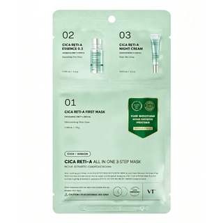VT Cosmetic – Cica Reti-A All In One 3 Step Mask- 1.5g + 1.5g + 25g - KAMS BEAUTY